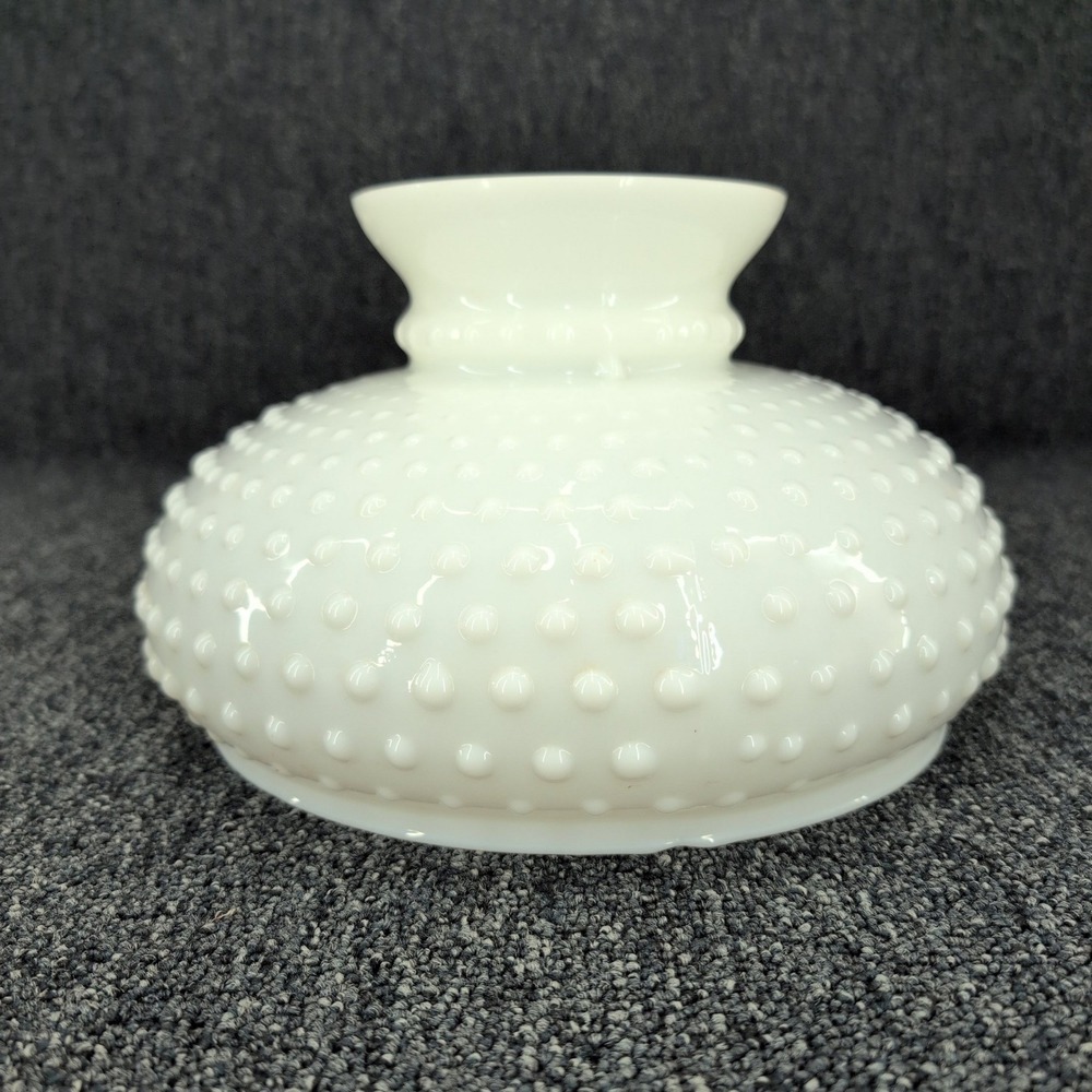 Lamp Shade 10" Fitter White Milk Glass Hobnail Vintage Replacement